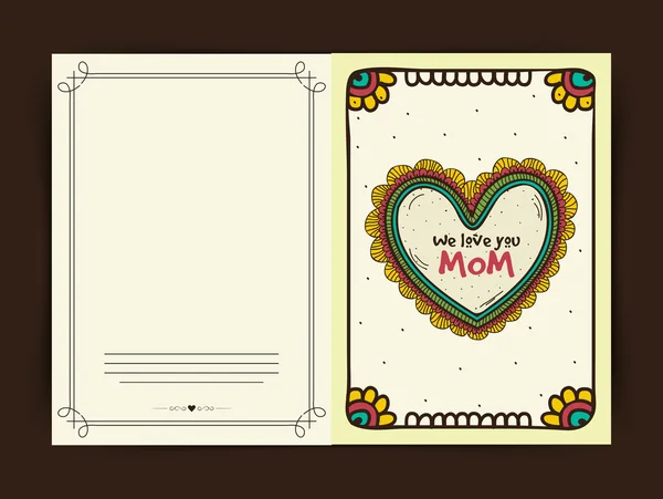 Tarjeta de felicitación para la celebración del Día de la Madre . — Archivo Imágenes Vectoriales