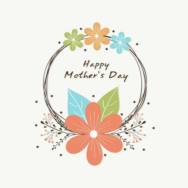 Happy Mother's Day viering met mooi kader. — Stockvector