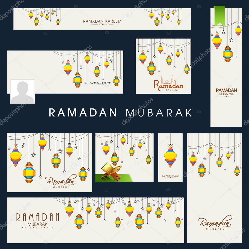 Ramadan Kareem celebration social media headers or banners.