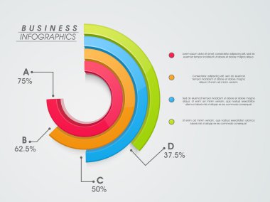 iş sunumu için 3D grafik.