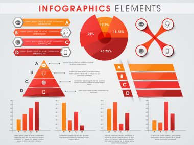 İş infographics öğeleri koleksiyonu.