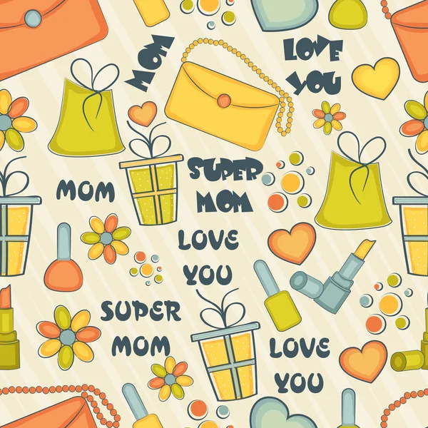 Happy Mother's Day pattern. — Stock Vector