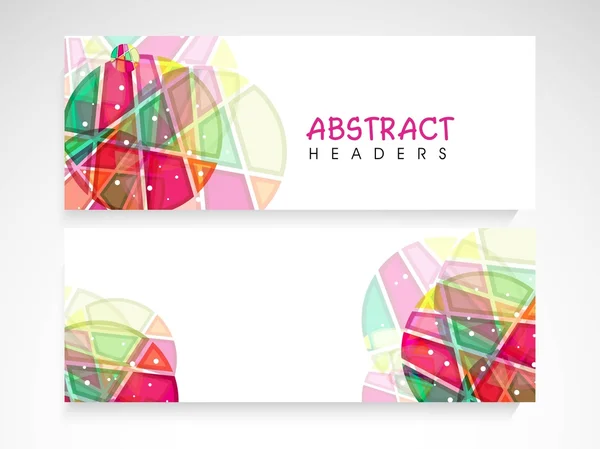 Bunte Website-Header oder Banner-Set. — Stockvektor