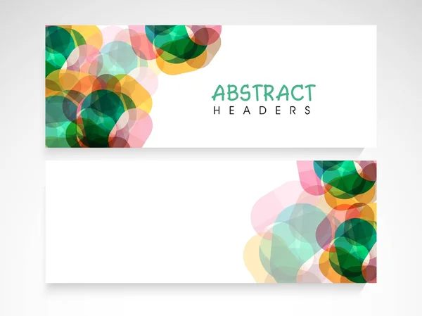 Abstracte website header of banner instellen. — Stockvector