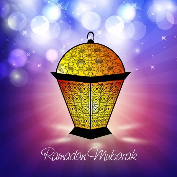 Ramadan Kareem celebration with traditional arabic lamp. — Stock Vector