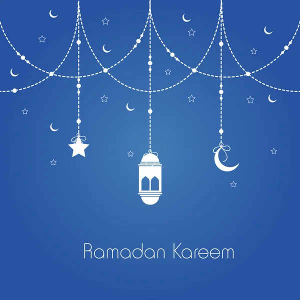 Carte de voeux pour la célébration du Ramadan Kareem . — Image vectorielle