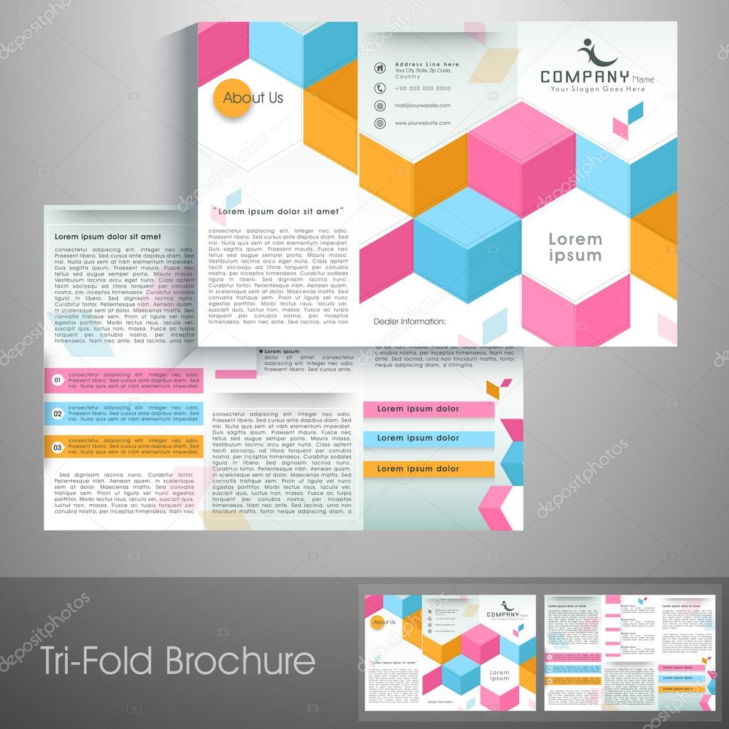 Professional business trifold flyer.