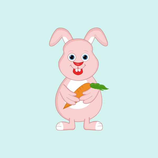 Carino personaggio dei cartoni animati di un coniglio. — Vettoriale Stock