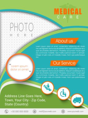 Medical Care template, brochure or flyer.
