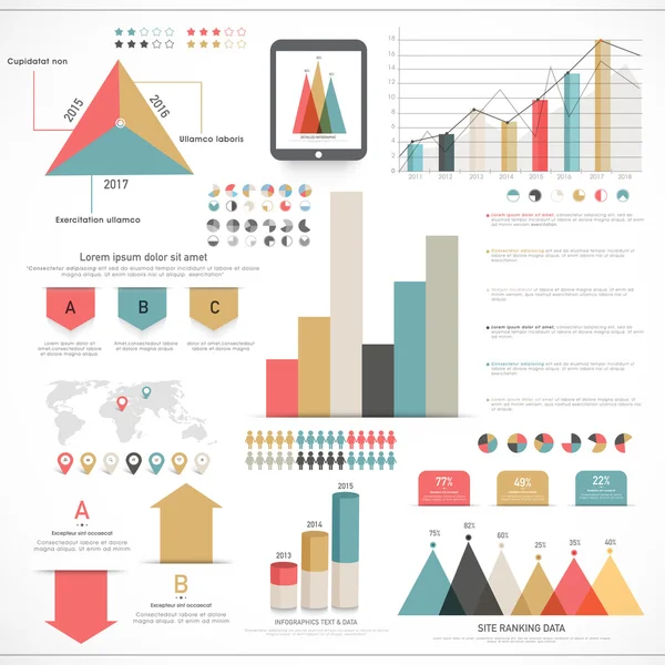 İş Infographic öğeleri kümesi. — Stok Vektör