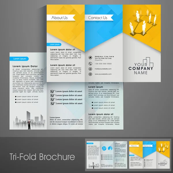 Snygga business trebladiga flyer design. — Stock vektor