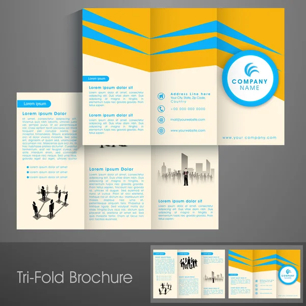 Opuscolo o catalogo trifold business professionale . — Vettoriale Stock