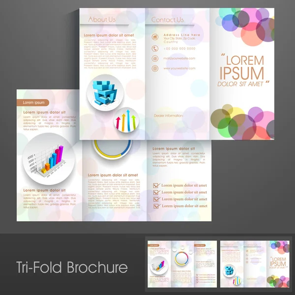 Professional business trifold brochure. — Stock Vector