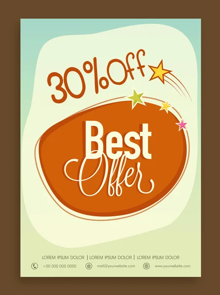 Sale poster, banner or flyer design. — Stock Vector