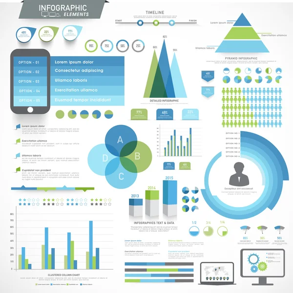 Verzameling zakelijke infographic elementen. — Stockvector