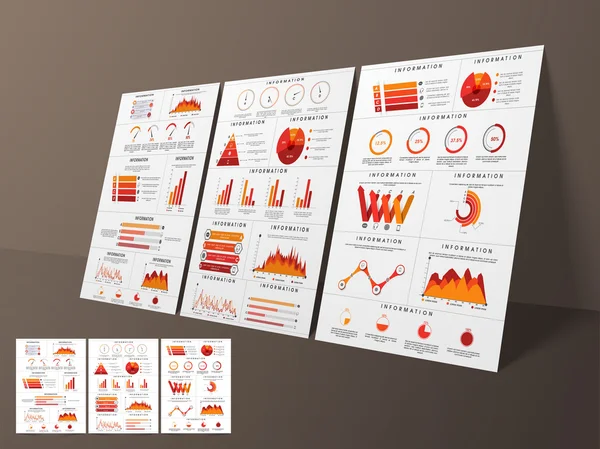 Modelli di infografica aziendale . — Vettoriale Stock