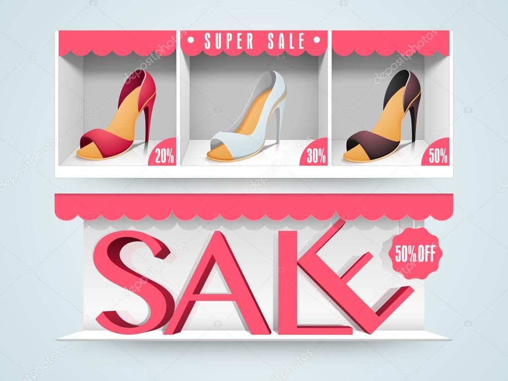 Wesite sale header or banner set for women's sandal.