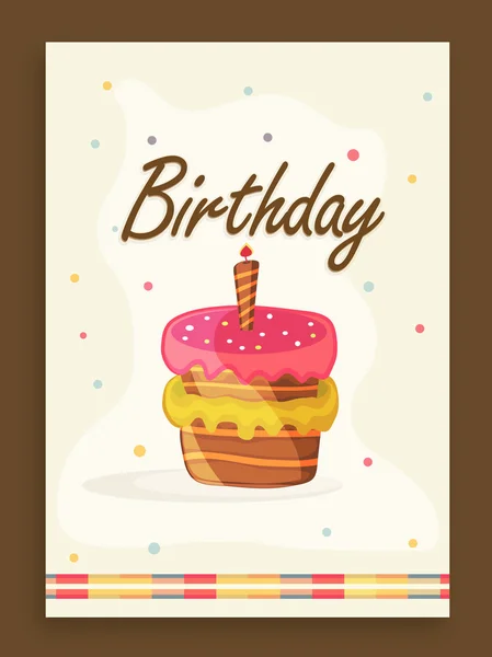 Invitation card design for birthday party. — Stock Vector