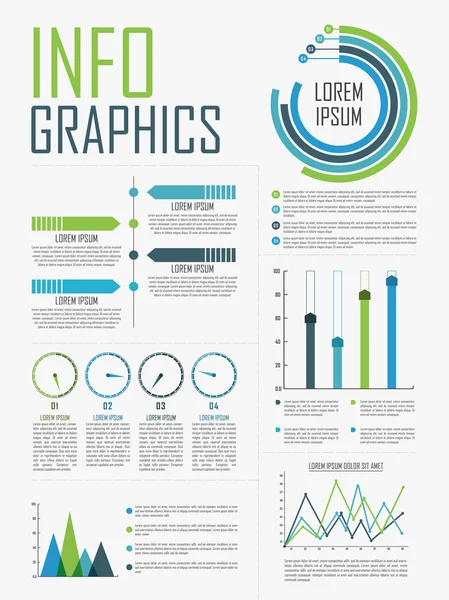 Ensemble d'éléments d'infographie d'entreprise . — Image vectorielle