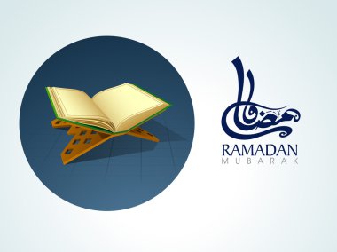 Ramazan Kareem kutlama İslami kitap Kur'an-ı Kerim Şerif ile.