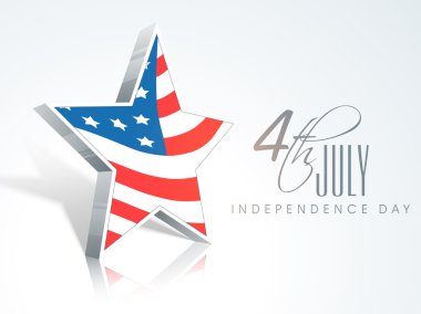 3d yıldız ile Amerikan Bağımsızlık günü.