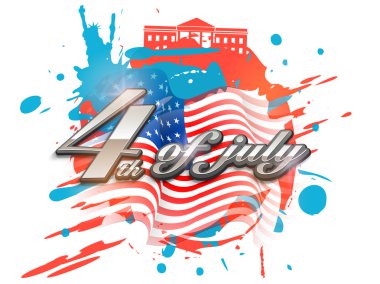 Amerikan Bağımsızlık günü posteri veya başlığı.