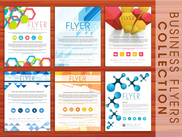 Collection of business flyers. — Stock Vector