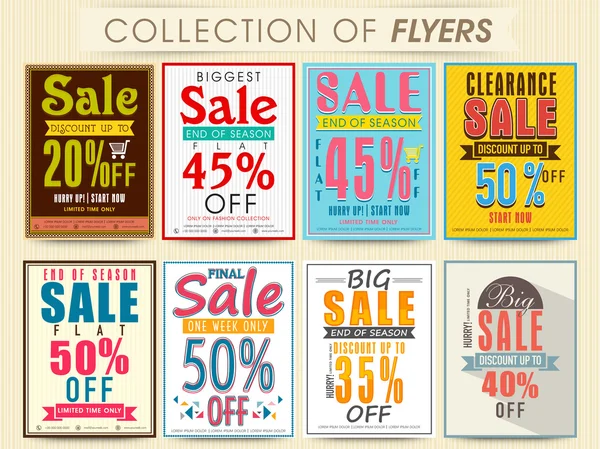 Venda de cartazes, Banners ou Flyers coleção . —  Vetores de Stock