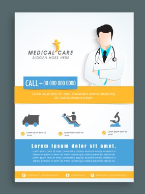 Şablon, broşür veya el ilanı Medical Care için.