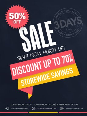 Limited time sale flyer, banner or template.