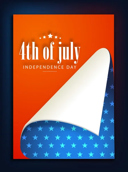 American Independence Day celebration poster, banner or flyer. — Stock Vector