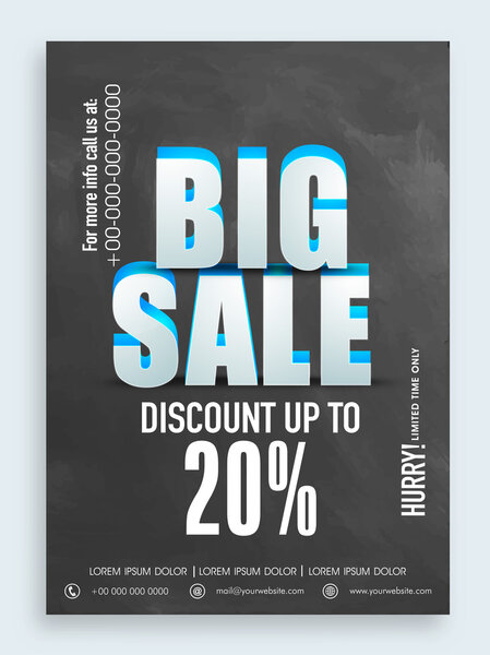 Poster, banner or flyer design for big sale.