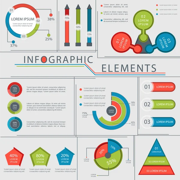 Elementos creativos de infografía empresarial . — Vector de stock
