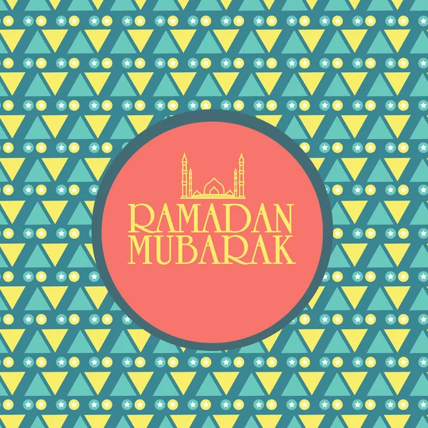 Autocollant, étiquette ou étiquette pour la célébration du Ramadan Kareem . — Image vectorielle