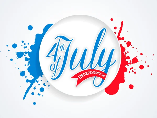 Parlak Amerikan Bağımsızlık günü kutlamaları için yapışkan. — Stok Vektör