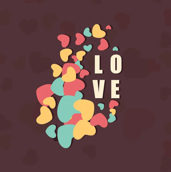 Cartão de saudação para o conceito de amor . —  Vetores de Stock