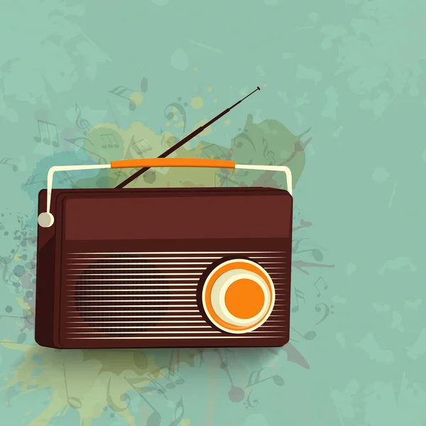 Radio brillante per il concetto di musica . — Vettoriale Stock