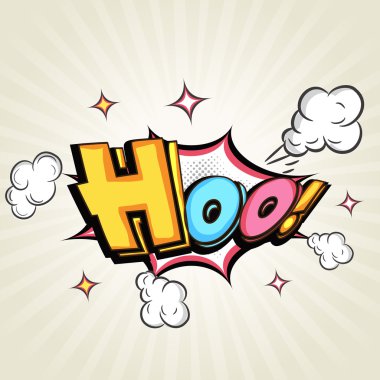 Comic speech bubble with text. clipart