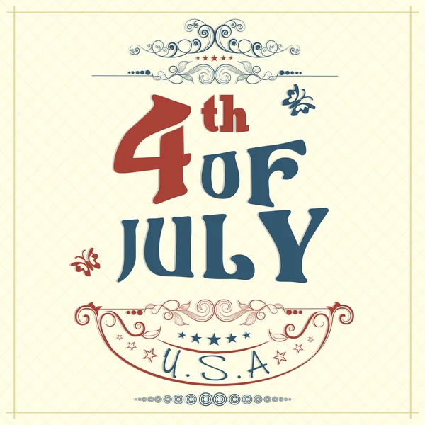 Cartel o pancarta del Día de la Independencia Americana . — Archivo Imágenes Vectoriales