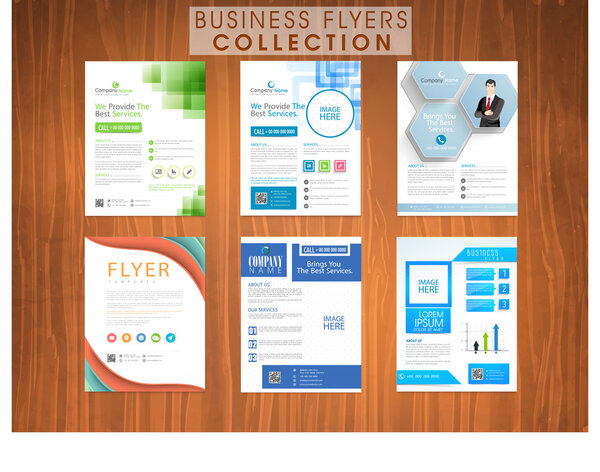 Professional business flyer set.