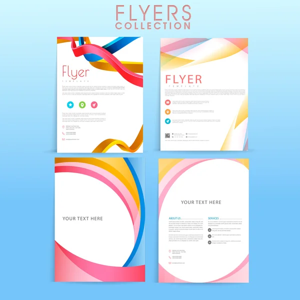 Stylish flyer collection for business. — Stock Vector