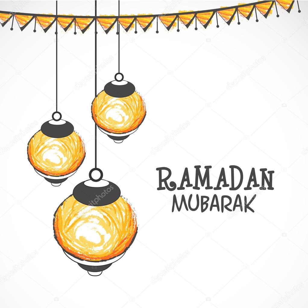 Arabic lantern for Ramadan Kareem celebration.