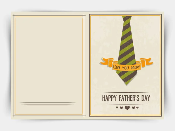 Happy Father's Day celebrations greeting card with neck-tie.