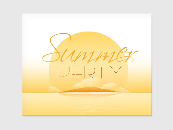 Affiche, bannière ou dépliant pour la fête d'été . — Image vectorielle