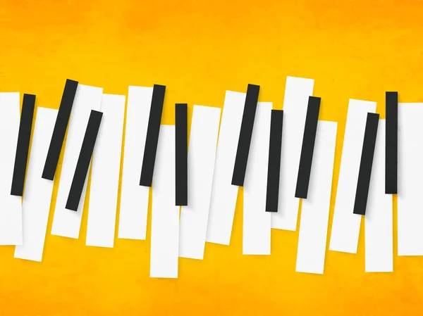 Teclas de piano para música . — Vector de stock