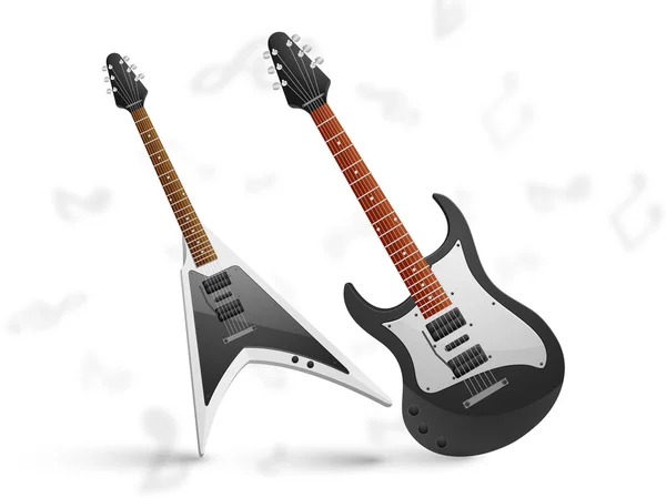 Stylish guitars for music. — Stock Vector
