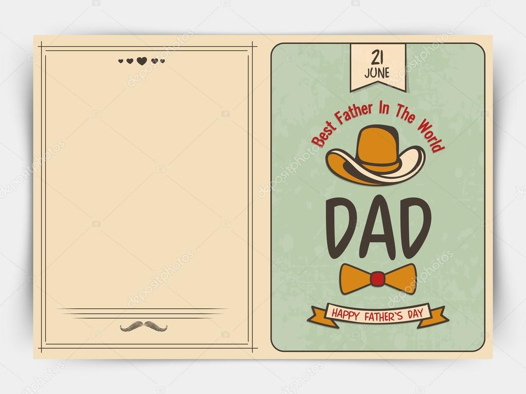 Vintage greeting card for Happy Father's Day.