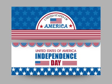 Amerikan Bağımsızlık günü kutlama web üstbilgisi veya başlığı ayarla.