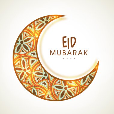 Ay İslam festival, bayram kutlaması için parlayan.