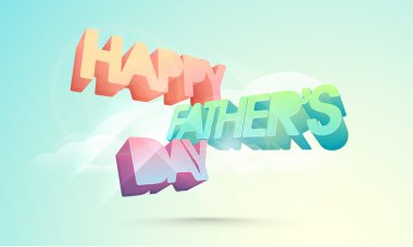 Mutlu Babalar günü kutlama için 3D metin.